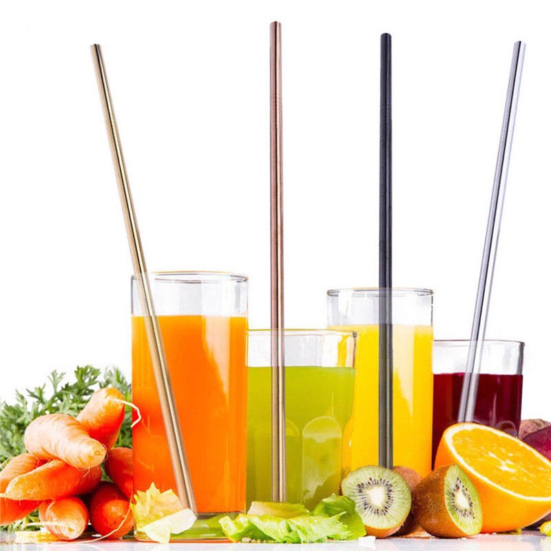 4 Pack Stainless Steel Metal Straw