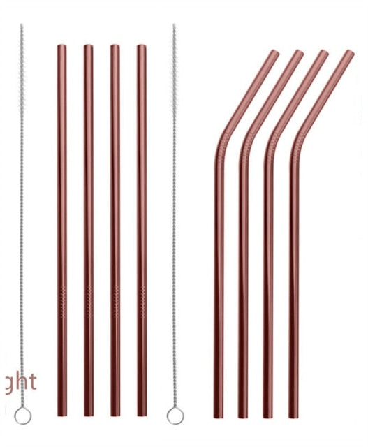 4 Pack Stainless Steel Metal Straw