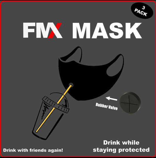 3 Pack FMX MASK with straw opening